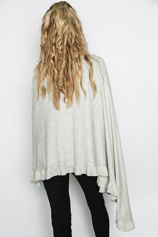 Cashmere Ruffle Poncho