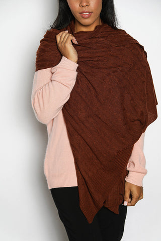 Women's Dark Brown Cashmere Shawl