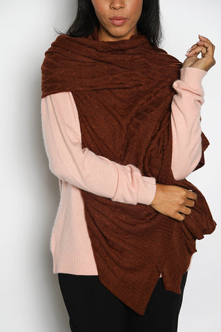 Women's Dark Brown Cashmere Shawl