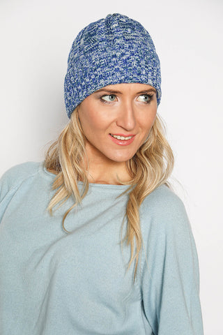 Cashmere Mix Knit Cable Beanie