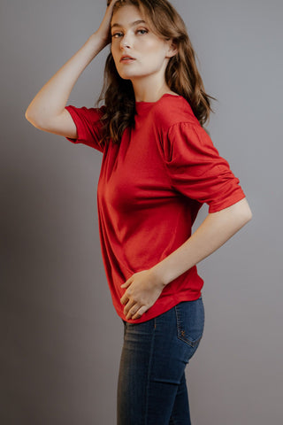 Women's Cashmere Cotton Bishop T-Shirt