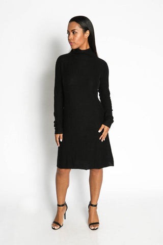 Women 100% Cashmere Turtle Neck Sweater Dress