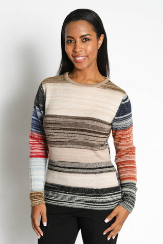 Multicolor Ladies Crew Neck Cashmere Sweatshirt