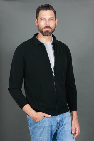 Men's Full-Zip Cashmere Sweater