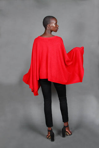 Women's Cashmere Poncho Sweater